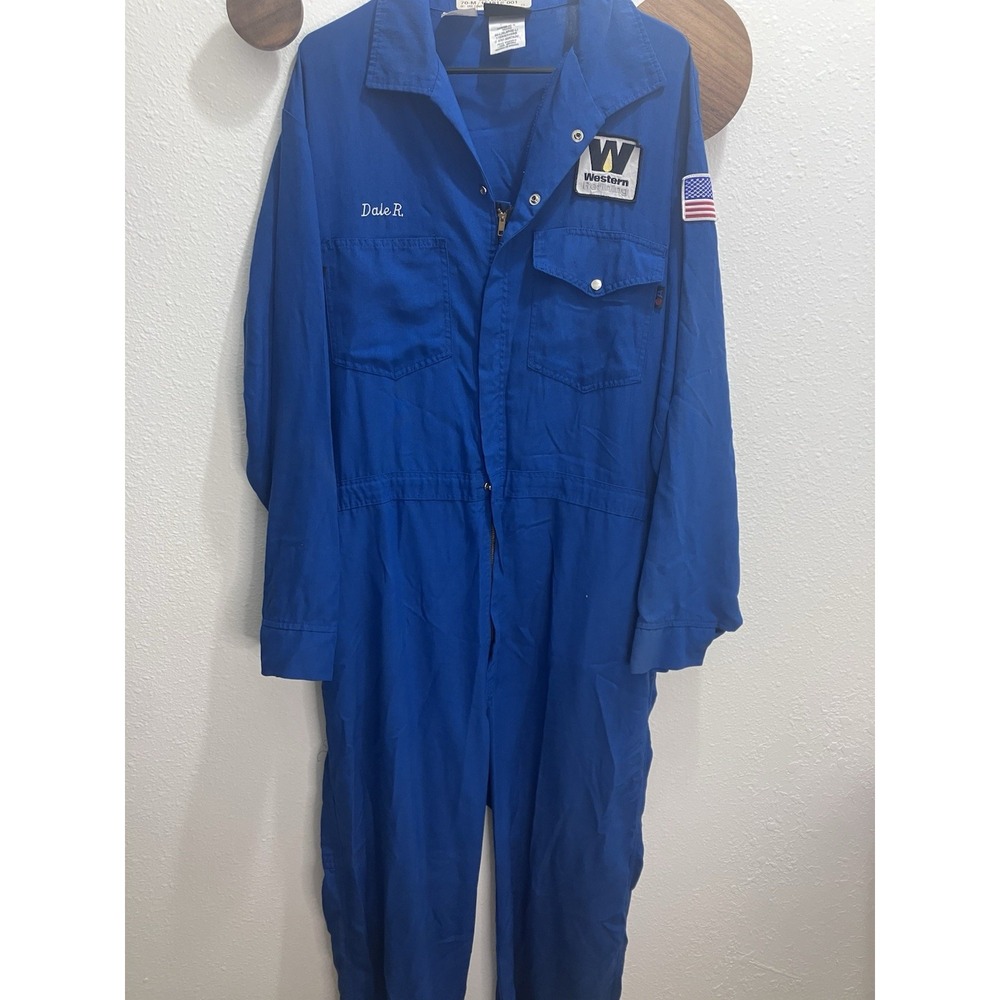 Vintage Workrite Coveralls Men's Size XL (40x31) Blue Long Sleeve USA HRC1